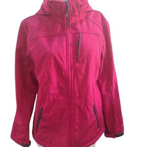 ❄️ NWT Women's Free Country Bright Cranberry Medium Faux Fur lined Jacket